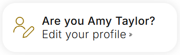 Where to find the button to view your Elements profile.