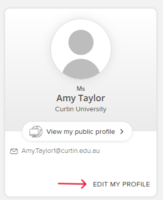 A screenshot of the edit my profile button.