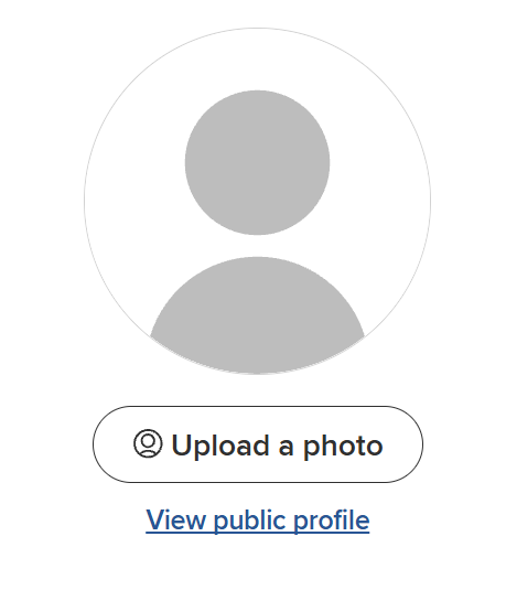 A screenshot of where to click on upload photo.