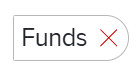 A screenshot of the funds with a red x next to it.